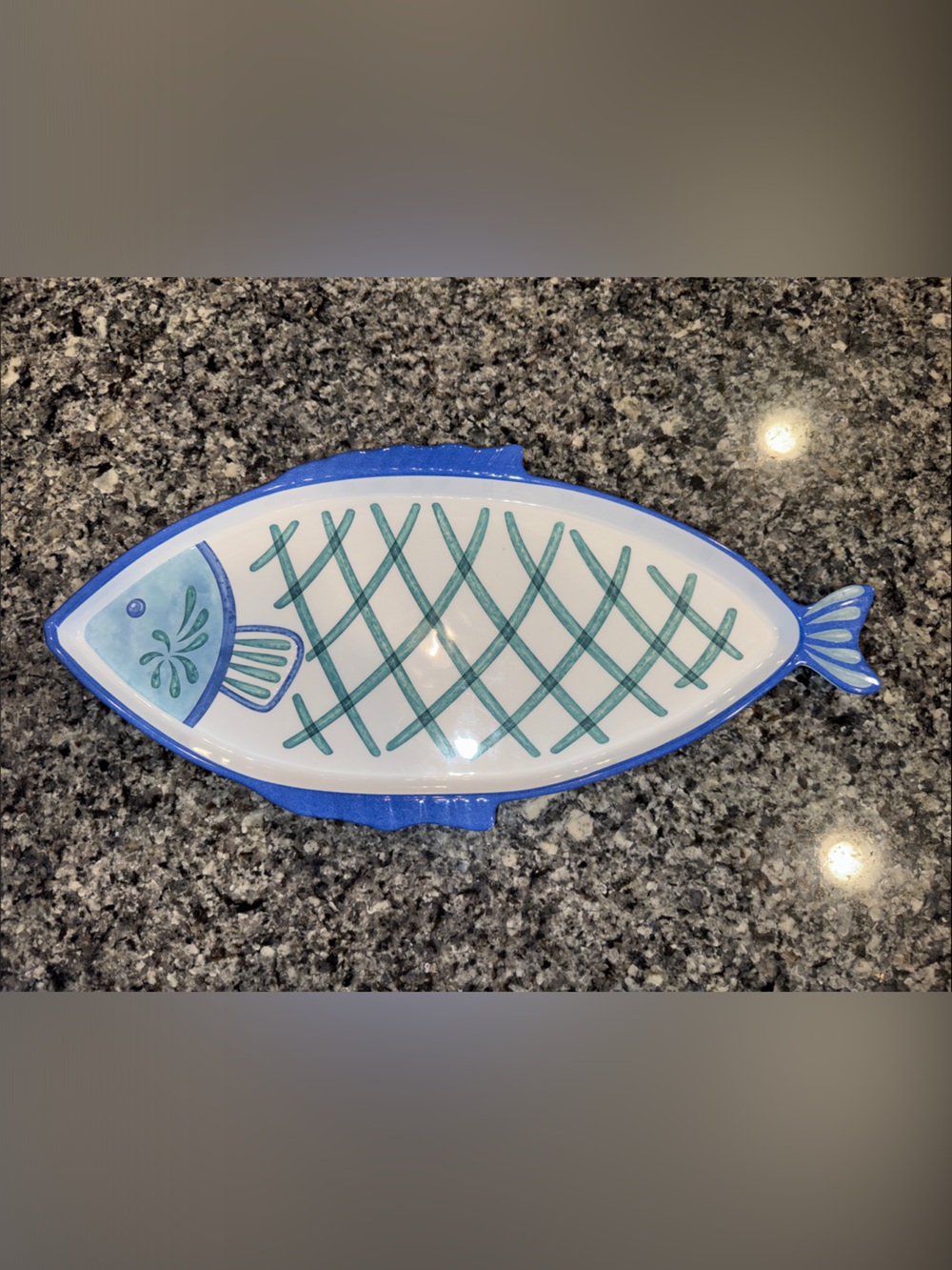 🐟Blue Fish-Shaped Serving Tray